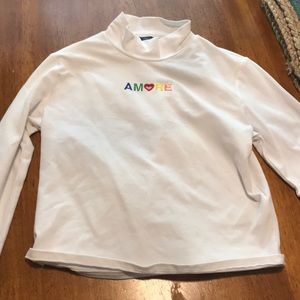 Forever 21 “amore” turtleneck longsleeve.